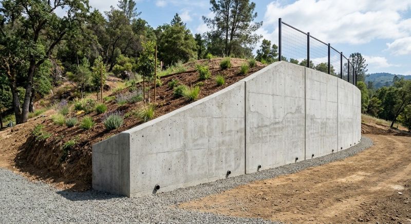 Concrete Retaining Wall Installation