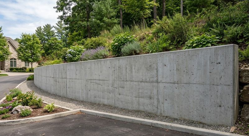 Concrete Retaining Wall Installation