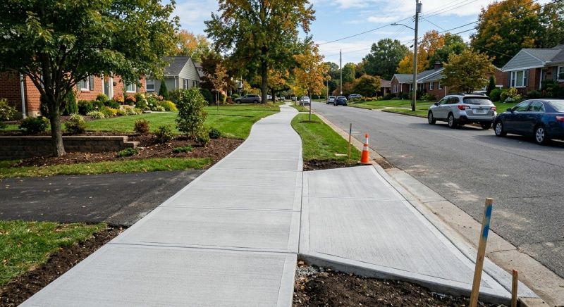 Concrete Sidewalk Installation
